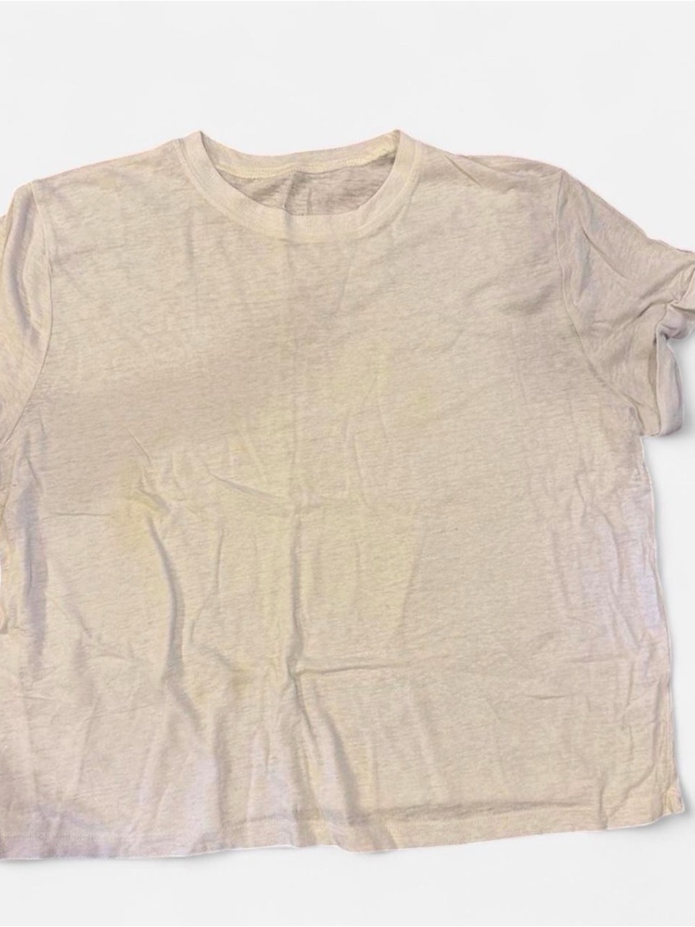 Linen Target Women's Sleeveless Crewneck Tank Top in Beige